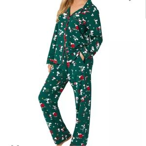 BedHead x Peanuts Snoopy Holiday Fun Pajama Set Women's Size XL NWT
